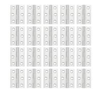 20 bisagras de puerta plegables, bisagras de puerta de acero inoxidable para muebles de madera para el hogar, bisagras de rodamiento de bolas gruesas para ventanas, armarios, cajas de madera, tamaño S