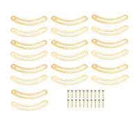 20 bisagras de soporte de tapa con tornillos, varilla recurvada, bisagras de tapa para gabinete, joyero, armario, material de cobre resistente, estilo retro, bisagras de cierre (Color latón)