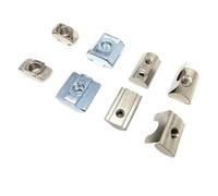 20 bloques deslizantes en forma de T M3 M4 M5 M6 M8 M10 con tuerca, martillo y resorte for perfiles de aluminio de las series 20, 30, 40 y 45 con ranura de extrusión.(Sliding nut,20 series M5)