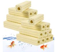 20 bloques grandes de cerámica para acuarios, filtración de tanque de peces de 6.3 pulgadas, ideal para filtros de sumidero, recipiente y estanque
