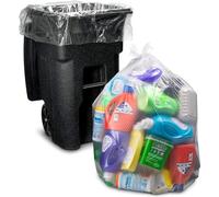 20 bolsas de basura transparentes de reciclaje de 100 litros de capacidad
