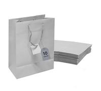20 bolsas de papel laminado mate, 4.75X3X6.75, Plateado, 1
