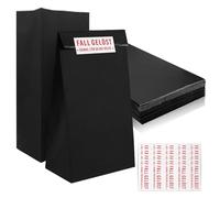 20 bolsas de papel negro con pegatinas detective, cumpleaños, 12 x 7 x 24 cm, bolsas de regalo de cumpleaños infantiles para niños y niñas