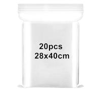 20 bolsas de plástico transparente resellables, bolsas grandes con cierre hermético de 28 x 40 cm, bolsas selladas a presión, gruesas y duraderas, se aplican a colchas, mantas, almacenamiento de ropa