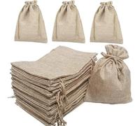 20 bolsas de regalo arpillera con cordón, yute, lino, for guardar regalos boda, joyas y fiestas Para Días Festivos,Bodas(15x20cm)