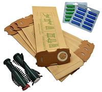 20 bolsas para aspiradora con brida extrafuerte, 20 fragancias, EB340/350 cepillos de repuesto compatibles con Vorwerk Kobold 118 119 120 121 122 con ET340 / EB350
