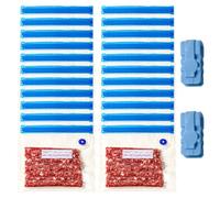 20 bolsas reutilizables Sous Vide con 2 clips de sellado, bolsas de almacenamiento de alimentos al vacío aptas para congelación para cocción Sous Vide, 22 unidades/juego pequeño