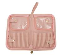 20 Bolsillos, Estuche Plegable para Brochas de Maquillaje Hecho de Cuero PU Resistente Al Agua, Ideal para Organizar y Transportar Brochas, Elegante y Exquisito para Artistas de