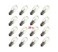 20 bombillas E14 de 15 W para lámpara de sal, de repuesto para refrigerador, de vidrio, para horno,
