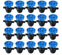 20 boquillas de nebulización con atomización óptima para un uso eficiente del agua, compatibles con sistemas de riego roscados estándar G12 (azul)
