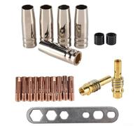 20 boquillas para soldador MIG 15AK, puntas de soldadura de metal Mig consumibles con protección de gas sin aire, compatibles con máquinas de soldadura de 180 A