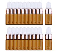 20 botellas cuentagotas para aceites esenciales, frascos para aceites corporales, cosméticos, 3 ml, cuentagotas de oro rosa, 3 ml, 20 unidades