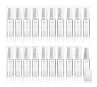 20 botellas de bomba sin aire de 5 ml/0.17 onzas, dispensador de vacío sin aire, de plástico, portátil, transparente, para muestras de cosméticos, frascos para loción, emulsión, artículos de tocador,