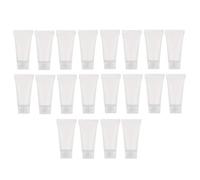 20 botellas vacías de loción de viaje de 5 ml, recipientes transparentes para crema de manos con tapón de rosca