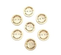 20 botones redondos de 20mm con múltiples patrones de madera Natural amor álbum de recortes decoración de boda accesorios de costura(Color-54)