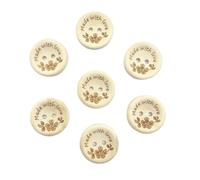 20 botones redondos de 20mm con múltiples patrones madera Natural amor álbum recortes decoración boda accesorios costura Para Camisa(Color44)