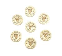 20 botones redondos de 20mm con múltiples patrones madera Natural amor álbum recortes decoración boda accesorios costura Para Camisa(Color47)