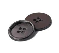 20 botones redondos de cuatro agujeros de aleación de zinc, negros y dorados, ideales para camisas informales, chaquetas y accesorios de costura DIY.,15 mm