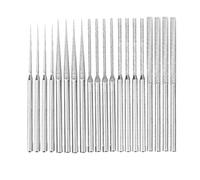 20 brocas de diamante de 5 formas diferentes, herramientas de pulido con vástago de 1/8 de pulgada para taladro rotatorio Dremel.