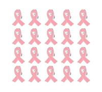 20 broches de cinta fáciles de usar, regalo de voluntario, joyería de aleación de moda, adornos de pecho, accesorios para eventos de caridad, talla única, como se describe