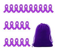 20 broches de cinta morada, equipados con 1 bolsa de almacenamiento púrpura, broches de metal, exquisitos broches, broches para mujer, accesorios de ropa, accesorios de diseño personalizado, Metal