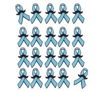 20 broches de concienciación, pin de solapa de concienciación, con lazo azul, pines de metal para ropa, chaquetas, sombreros, vestidos, adornos, elegantes broches de lazo