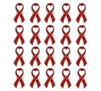 20 broches oficiales de cinta para concienciación sobre el cáncer de mama, solapa, atención médica, insignias de bienestar público, joyería para mujer, as described, Metal, No es una piedra preciosa