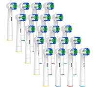 20 cabezales compatibles con cepillos Oral B, cabezales de cepillo eléctrico profesionales para cabezales de repuesto Oral B Refill Pro 500/1000/1500/3000/3757/5000/7000/7500/8000 Jec-B