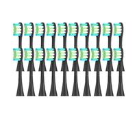 20 cabezales de cepillo reemplazables, compatibles con Air/One/Air 2/SE/X/X PRO/Z1/F1, boquilla cerdas vacío for dientes eléctrico(Black)