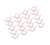 20 cables de clip con forma de horquilla de doble extremo, 21 cm de largo, cables de corriente para experimentos de electricidad, suministros de laboratorio de física