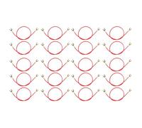 20 cables de clip en forma de horquilla de 21 cm de largo, cable de prueba de corriente para experimentos de física, accesorios de investigación científica