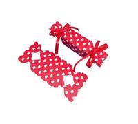 20 cajas con forma de caramelos, cajas de regalo, cajas de caramelos, cajas de caramelos, cajas de papel, para decoración de mesa, boda, aniversario, cumpleaños, Navidad, rojo A