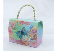 20 cajas de dulces de mariposa y flores para boda, bolsa de caramelos, regalos de boda, caja de regalo de papel de chocolate (color: multicolor, tamaño: 11 x 8,5 x 5,5 cm)