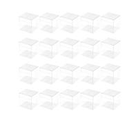 20 cajas pequeñas transparentes de 7 x 7 x 7 cm, para bodas, varios festivales, fiestas de cumpleaños, cajas de embalaje de cubo