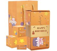20 cajas sorpresas navideñas para regalos, rebotando explosión caja, caja pop up sorpresa, caja de regalo rebotante, caja de regalo de cumpleaños, caja sorpresa para cumpleaños (amarillo)