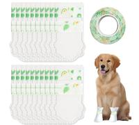 20 calcetines desechables para perros, botas impermeables para patas lesionadas que dejan de lamer, protectores de patas de mascotas con vendaje, funda para pies de mascotas para perros de 2 a 17