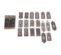 20 calcomanías decorativas para álbumes de recortes, diseño gótico estético en relieve para botella de agua, laptop, guitarra, diario, vintage, gótico, hojas de calcomanías