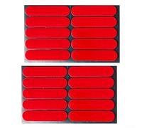20 calcomanías reflectantes para todo tipo de clima para aplicación en bicicletas, scooters, mochilas, chaquetas, asas de herramientas y señales de seguridad (rojo)