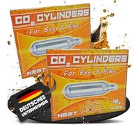 20 cápsulas de cerveza NEMT 16 g Co2 para todos los dispensadores de cerveza con cápsulas de ácido carbónico de 16 g sin rosca compatibles con Biermaxx Zapfprofi etc.