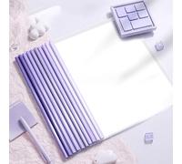 20 carpetas A4 para encuadernadora térmica, ancho de lomo de 10 mm, carpeta de sujeción A4, tapa transparente, carpeta de solicitudes para oficina, escuela, archivo, organizador de documentos (Morado)