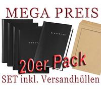 20 Carpetas De Solicitud Negras De Pagna Tipo START 2 Piezas Incl. Sobres