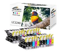 20 Cartuchos de Tinta compatibles con Brother LC-1220 LC1240 para Brother DCP-J525W DCP-J725DW DCP-J925DW MFC-J280W MFC-J425W MFC-J430W MFC-J435W(8 Negro, 4 Cian, 4 Magenta, 4 Amarillos)