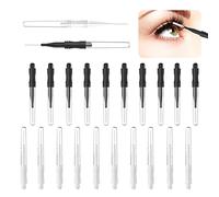 20 cepillos de cejas micro con tapa que elimina la sustancia en las herramientas de relleno de pestañas para permanente cejas pestañas (negro, blanco)