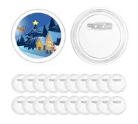 20 Chapas Acrílicas Personalizadas con Alfiler, 58 mm - Insignias Redondas para Fotos, Ropa y Eventos - Incluye Herramienta de Extracción - Ideal para DIY, Regalos y Decoración