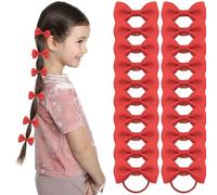 20 Cintas para el Pelo para Niñas, Lazos Rojos Accesorios para el Cabello para Bebés, Niñas y Mujeres