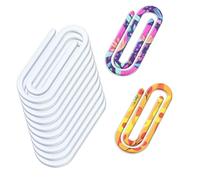20 clips acrílicos para papel, marcapáginas grandes, marcadores de página, accesorios de libro, marcadores de papel creativos