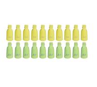 20 clips acrílicos para quitar esmalte de uñas, semipermanentes, para remojar el esmalte de uñas, herramienta de extracción reutilizable