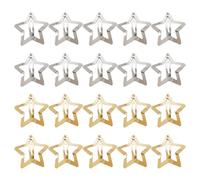 20 Clips De Cabello En Forma De Estrella, Clips De Mechón De Primavera De Metal, Techo Dulce, Accesorios Para El Cabello Y2K.