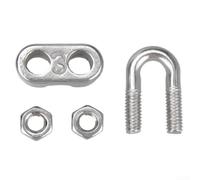 20 clips de cable de cuerda de alambre para equipo de anclaje, hechos de acero inoxidable 304, perfectos para levantar y colgar (2 mm)