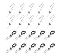 20 clips de cremallera para jeans y pantalones, tapón de cremallera de plástico para evitar que se deslice, botón de cierre en blanco y negro para pantalones, faldas, vestidos, accesorios de armario
